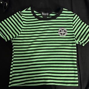 Black Craft Cult- striped crop top, good condition